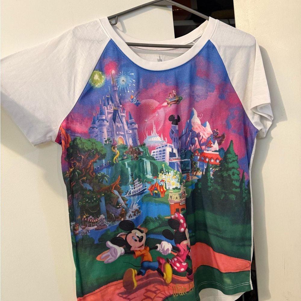Disney Women’s Colorful Mickey & Minnie Shirt